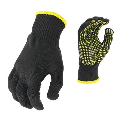 China Breathable Cotton Twine Knit Palm Dotted Anti-Slip Work Hand Gloves for sale