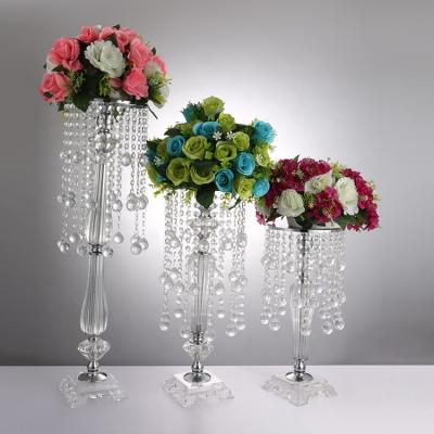 China Wedding flower instrument wedding table decoration crystal centerpieces for sale