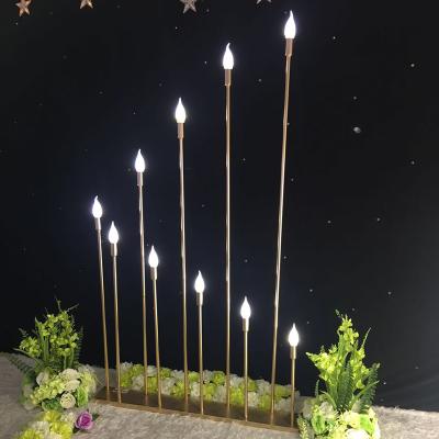 China Iron Wedding Centerpiece Decoration Props Road Lamp T Stage Landing Supplies for sale