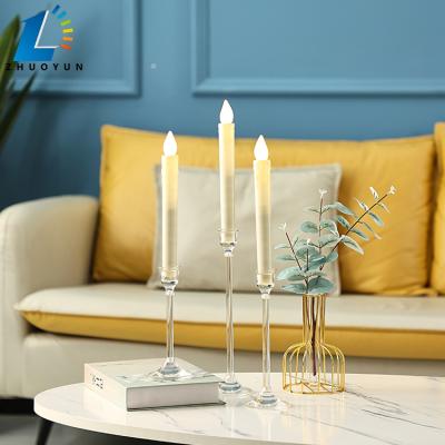 China Zhuoyun Decoration Handmade Modern Transparent Wedding Acrylic Candle Holder For Table Centerpiece for sale