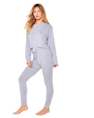 China Thermal Soft Womens Sleepwear Pajamas Sets Long Sleeve Modal Pajamas For Women Long Sleeve Sleepwear for sale