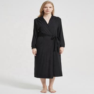 China High Quality Comfortable Bamboo Thermal Women's Kimono Hotel Bathrobes Long Robes Robe-De-Soir Femme for sale