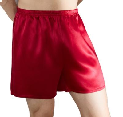 China OEM/ODM QUICK DRY Summer 100%Mulberry Silk Pajamas Sleepwear Male Homewear Bottoms Mens Shorts for sale