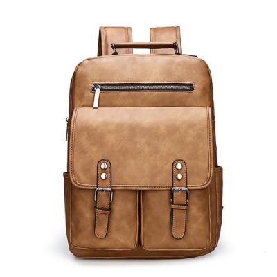 China Hot Selling Waterproof School Backpack Anti Theft Laptop Backpack Travel Leather Backpack Men Waterproof Bag for sale