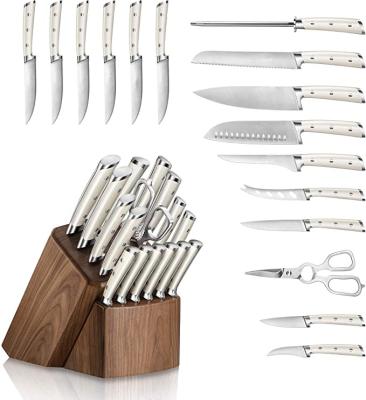 China Best Viable Price Stainless Steel With Handle Ergonomic Product 16 Pcs Line Block In Gift Box Kitchen Knife Set Chef Wooden Switzerland for sale