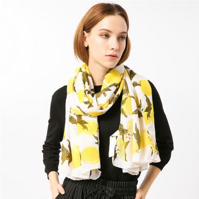 China Long Lightweight Soft Cotton Print Scarf Veil For Women for sale