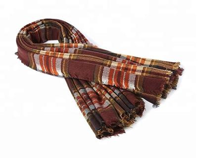 China Fashion Women's Autumn Winter Scarf Classic Tassel Plaid Chunky Large Blanket Wrap Soft Warm for sale