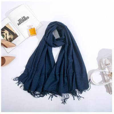 China Wholesale Cashmere Winter Long Scarf Warm Pashmina Shawl Wrap For Women Long Large Soft Scarves for sale