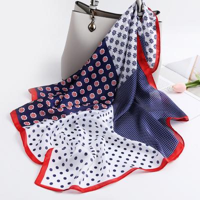 China Wholesale Square Fashion Customized Printing Square Scarf Women Silk Hijab for sale