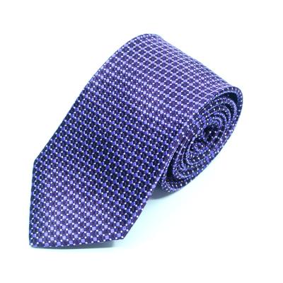 China Wholesale custom made elegant purple 100%silk woven tie classic popular purple silk tie dot tie for men for sale