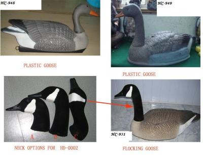 China Eco-friendly 67*31*33 6PCS Plastic Goose Decoys With Legs, Durable Realistic Pigeon Decoys for sale