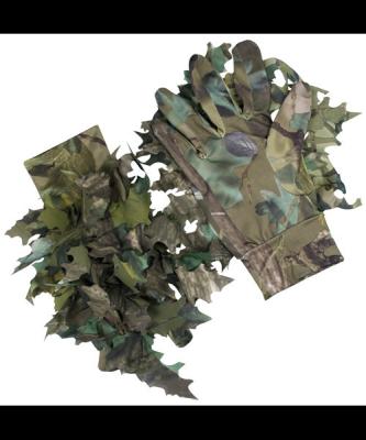 China o terno da folha de 3D Camo com 3D imprimiu luvas furtivos de Lycra do tafetá de nylon do teste padrão do aperto para todo o tamanho à venda