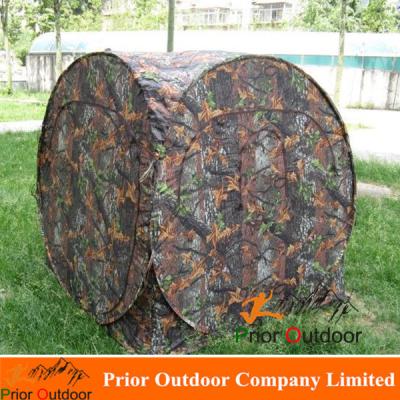 China Camouflage Polyester 2 person hunting shelter portable with Steel Poles for sale