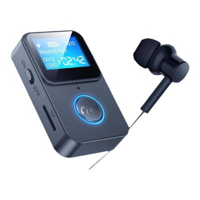 China New Tooth Stereo Wireless Blue Adapter With Screen 5.0 Receiver Car Audio MP3 Player for sale