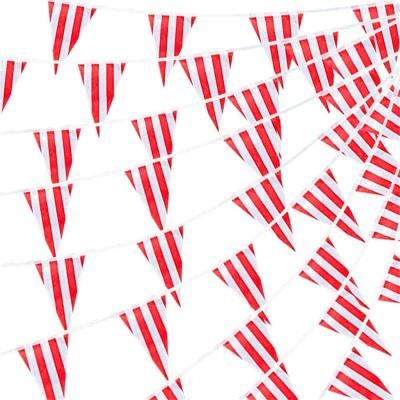 China Striped Polyester Pennant Banner Flags String Triangle Bunting Flags, Party Decorations Supplies For Carnival for sale