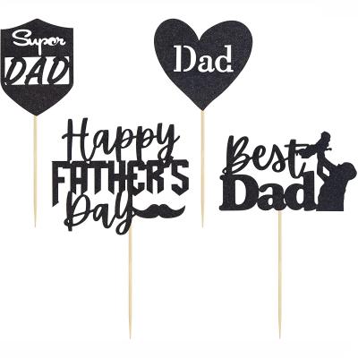 China PAPER+WOOD HAPPY FATHER'S DAY Cake Topper for sale