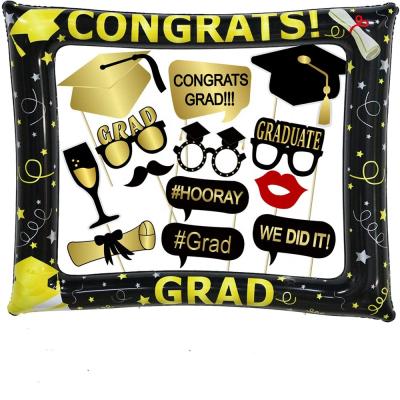 China ALUMINUM Graduation Photo Booth Props Inflatable Selfie Frame Graduation Party Decoration Supplies for sale