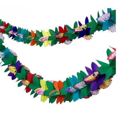 China Colorful Hawaii Tissue Flower Paper Garland for Summer Party Photo Backdrop for sale