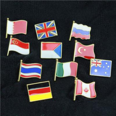 China Zinc Alloy Pin Badge Custom Canada Drip Metal Cartoon Flag USA Diecasting Pin for sale