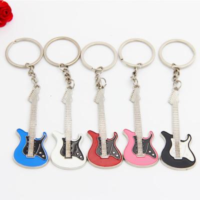 China Custom Gift Logo Enamel Metal Key Chain Guitar llavero Metal KeyChains for sale