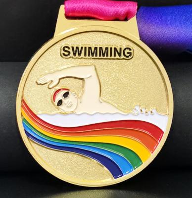 China USA Wholesale Custom School Swimming Medal for sale