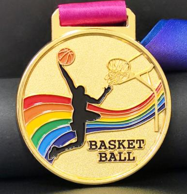 China USA Wholesale Custom School Competition Basketball Medal for sale