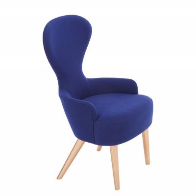 China Velvet Tom Velvet Wingback Dining Chair For Restaurant for sale