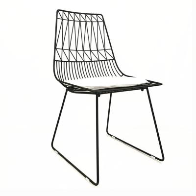 China Black Wire Metal Convertible Dining Chair for sale