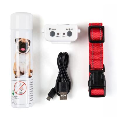 China Durable Waterproof Spray Dog Training Collar NO Shock NO VibratingSafe Anti Bark Control Rechargeable Automatic Dog Collar For Dog for sale