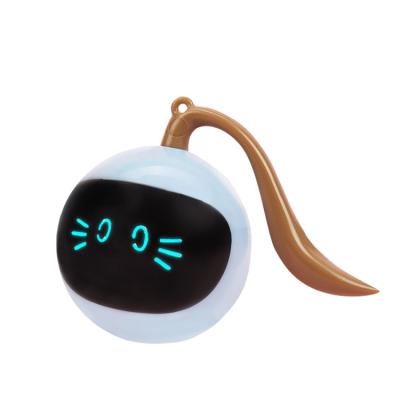 China Stocked Hot-selling New Smart LED Laser Cat Toy Interactive Automatic Spinning Electric Cat Ball Toy for sale