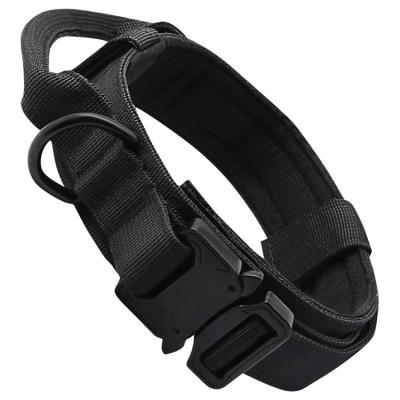 China OEM DETACHED High Quality Colorful Military Tactical Large Support Dog Collar Heavy Duty Nylon for sale