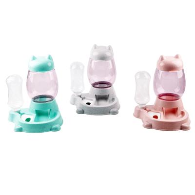 China Cute Hot Automatic Drinking Station Dual Function Automatic Dog Drinking Station Pet Cat Cartoon Selling Drinking Water Station for sale