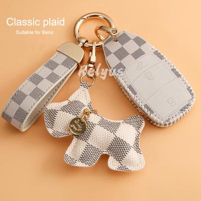 China High Quality Leather Car Main Body Protector Cover Key Chain Shell For Mercedes Benz A.C.E S G GLS Class W177 W205 W213 W222 G63 X167 Maybach for sale