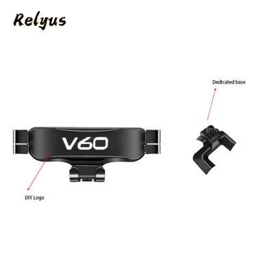 China Universal Gravity Car Cell Phone Holder Air Vent Outlet Gps Stand Bracket Dash Phone Holder For Volvo V60 Accessories for sale