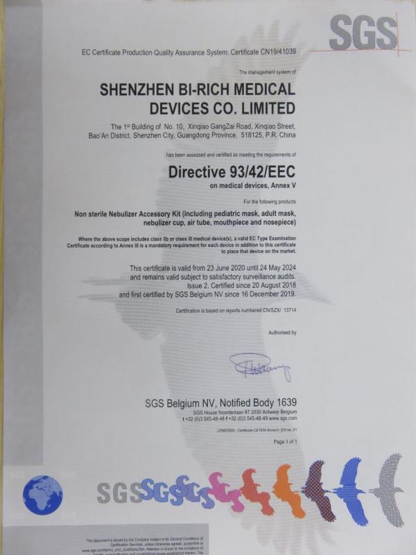 CE - Shenzhen Bi-Rich Medical Devices Co., Ltd.