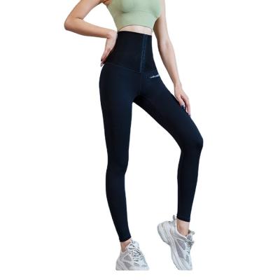 China Breathable Customize Gym Sports Slimming Body Shaper Waist Trainer Leggings High Waist Yoga Pant Gaiters Ladies for sale