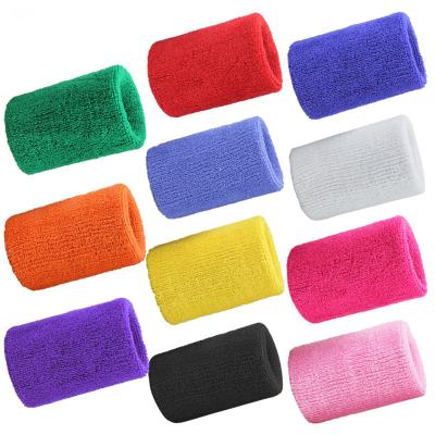 China Breathable Colorful Elasticity Custom Sports Wristbands Wrist Bands Wrist Support Sweat Band for sale