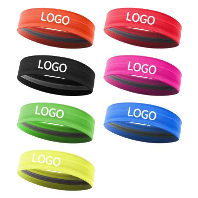 China Wholesale High Elastic Printed New Logo Yoga Athletic Hairband Workout Fitness Headband for sale