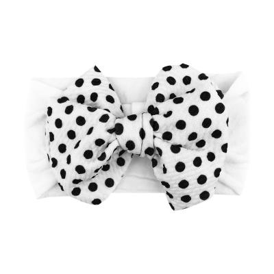 China Soft Colorful Bows Elastic Baby Headband Baby Fabric Ball Cloth Baby Headband Floral Print Soft Colorful Headband for sale