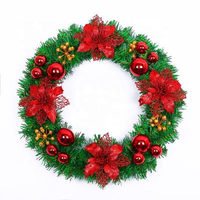 China Best Selling Eco-friendly Artificial Christmas Wreath For Home Christmas Party Ornament for sale