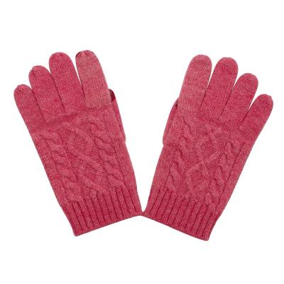 China Custom Made Comfortable 100% Pure Women's Cashmere Gloves Winter Knit Gloves With Logo for sale