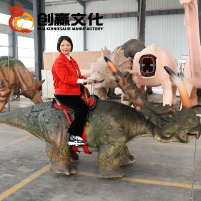 China Park Amusement Park Dinosaur Triceratops Walking Rides For Sale for sale