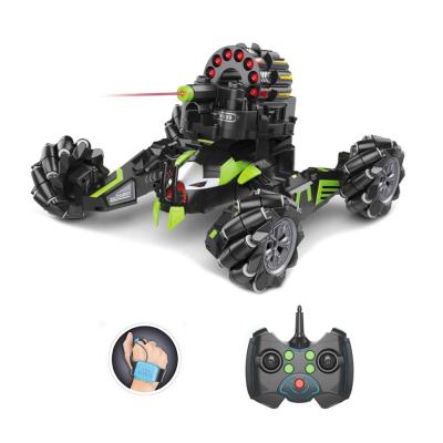 China 3 Game Modes (Flight Disc / Rubber Band / Soft Missile Launcher) Three Modes Radio Control Battle Tank Watch Gravity Control Stunt RC Drift RC Car Detachable Shooting Car for sale