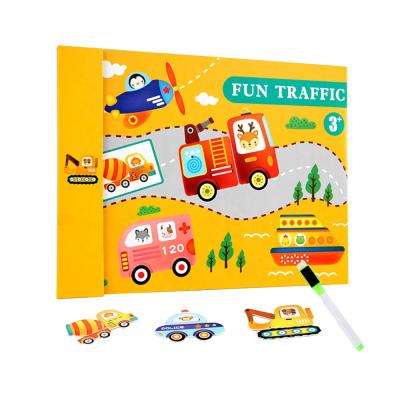 China Eco-friendly Material (wood+magnet) 2021 Newest Children Educational Toys Early Wooden Magnetic Puzzle Book Child Jigsaw Building Blocks Toy For Child Study for sale