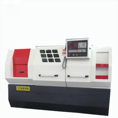 China CK6132 CNC Turning Lathe Machine , Mini Lathe Machine 2 Axis Pipe Threading Bar Feeder for sale