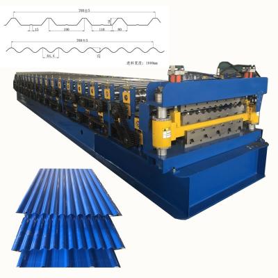 China Профилегибочная машина для производства кровельных панелей может производить 2 типа кровельных панелей. for sale