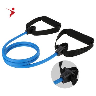 China Hip Resistance Band 2021 New Stripe Latex One Word Pull Rope Fitness Equipment Resistance Bands Elastic For Exercise Muscle Training Tubing for sale