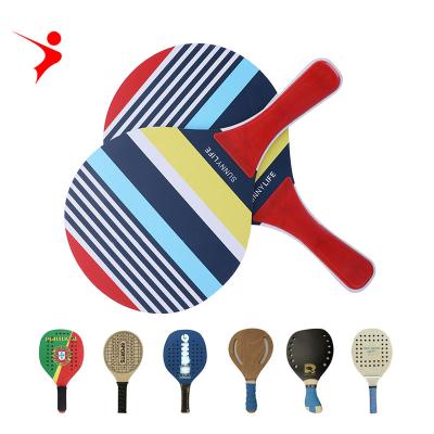 China Customized hot sale beach rackets set promotional wooden beach paddle racket pickleball paddle other for sale