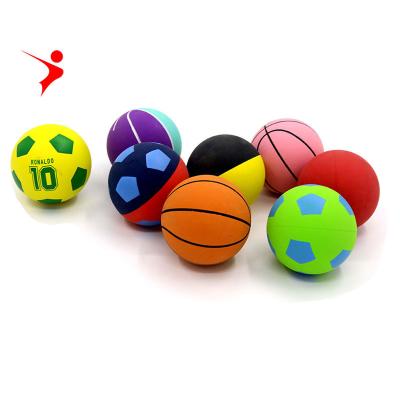 China Hot Sale Promotional Cavity Toy 2022 Bounce Balls 60mm Rubber Squash Ball, Mini Basketball, Soccer, Beach Ball Promotional Customs for sale