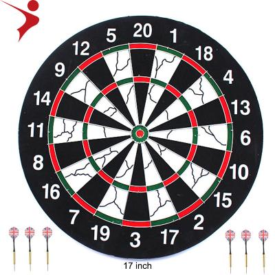 China 17 Inch Durable Flocking Outdoor Trick Target With Included Game Gift Amusement Board Game Darts Main 6 Item Sets for sale